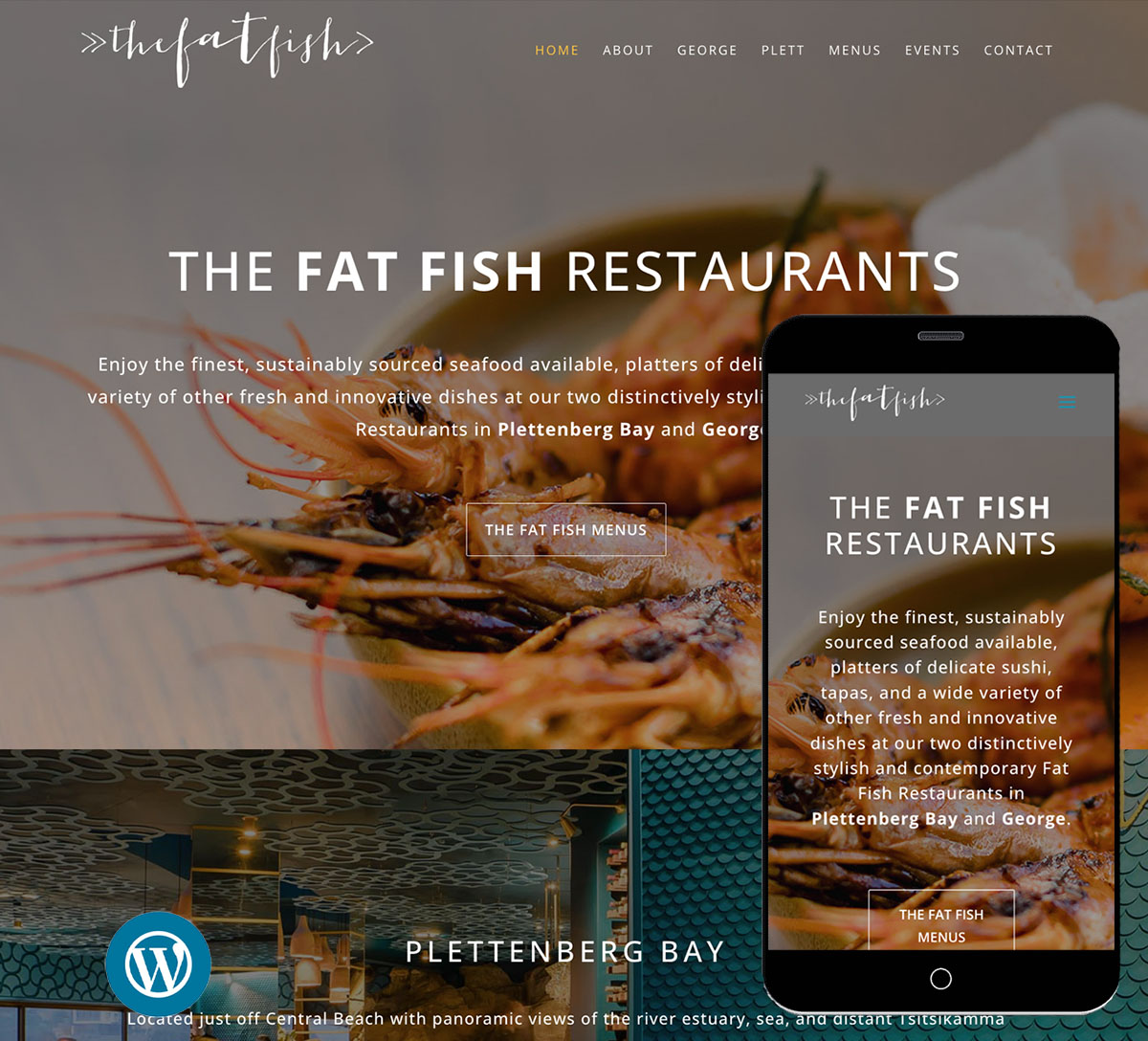 The Fat Fish Restaurants cover image for the portfolio section of Pitchford Art & Design